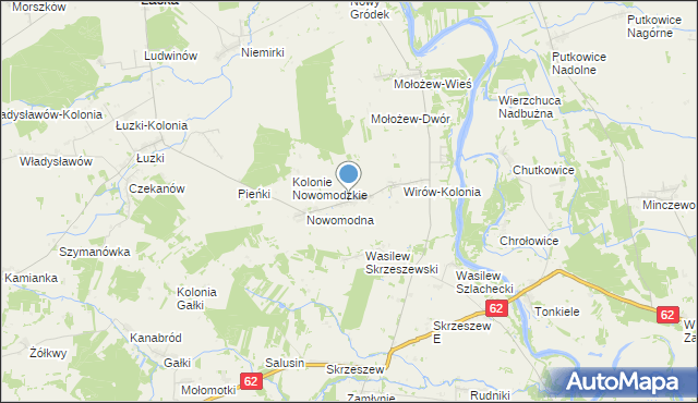 mapa Wirów, Wirów gmina Jabłonna Lacka na mapie Targeo
